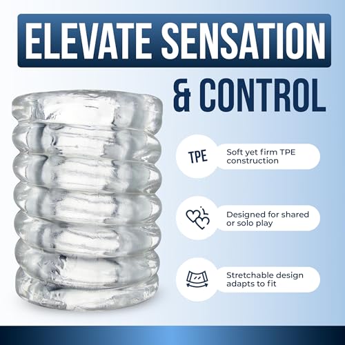 Clear Spiral Ball Stretcher by Trinity Vibes – Soft TPE Scrotum Stretcher