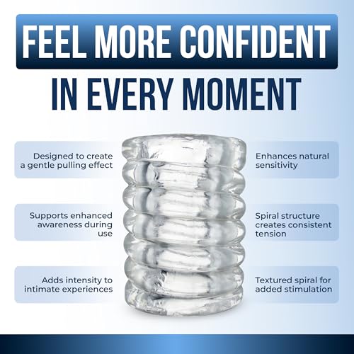 Clear Spiral Ball Stretcher by Trinity Vibes – Soft TPE Scrotum Stretcher