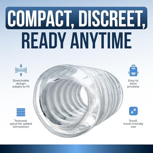 Clear Spiral Ball Stretcher by Trinity Vibes – Soft TPE Scrotum Stretcher
