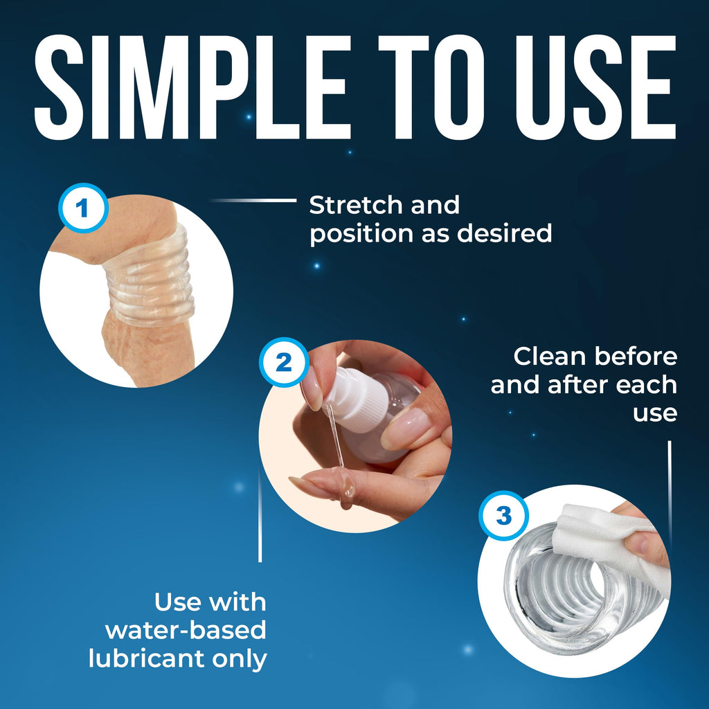 Clear Spiral Ball Stretcher by Trinity Vibes – Soft TPE Scrotum Stretcher
