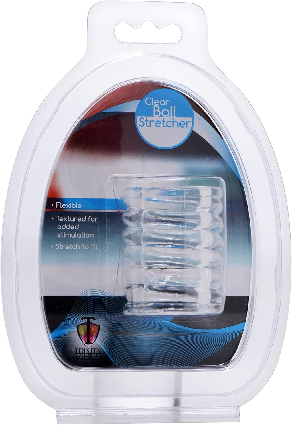 Clear Spiral Ball Stretcher by Trinity Vibes – Soft TPE Scrotum Stretcher