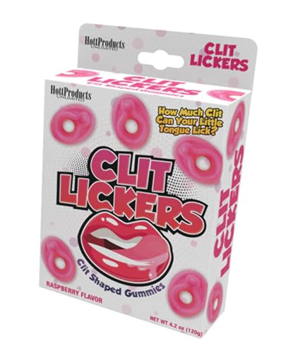 Clit Lickers Clitoral Shaped Gummies – Raspberry Flavor, 4.2 oz by Hott Products