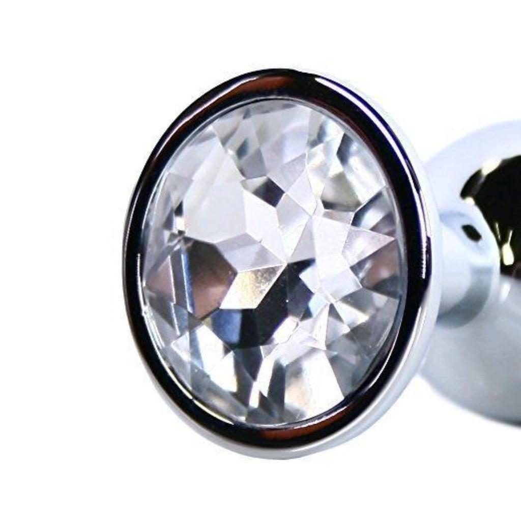 Dark Amour Bejeweled Anal Plug - Small Light Purple Gem Butt Plug for Beginners, Hypoallergenic Metal, Flared Base for Safe Play