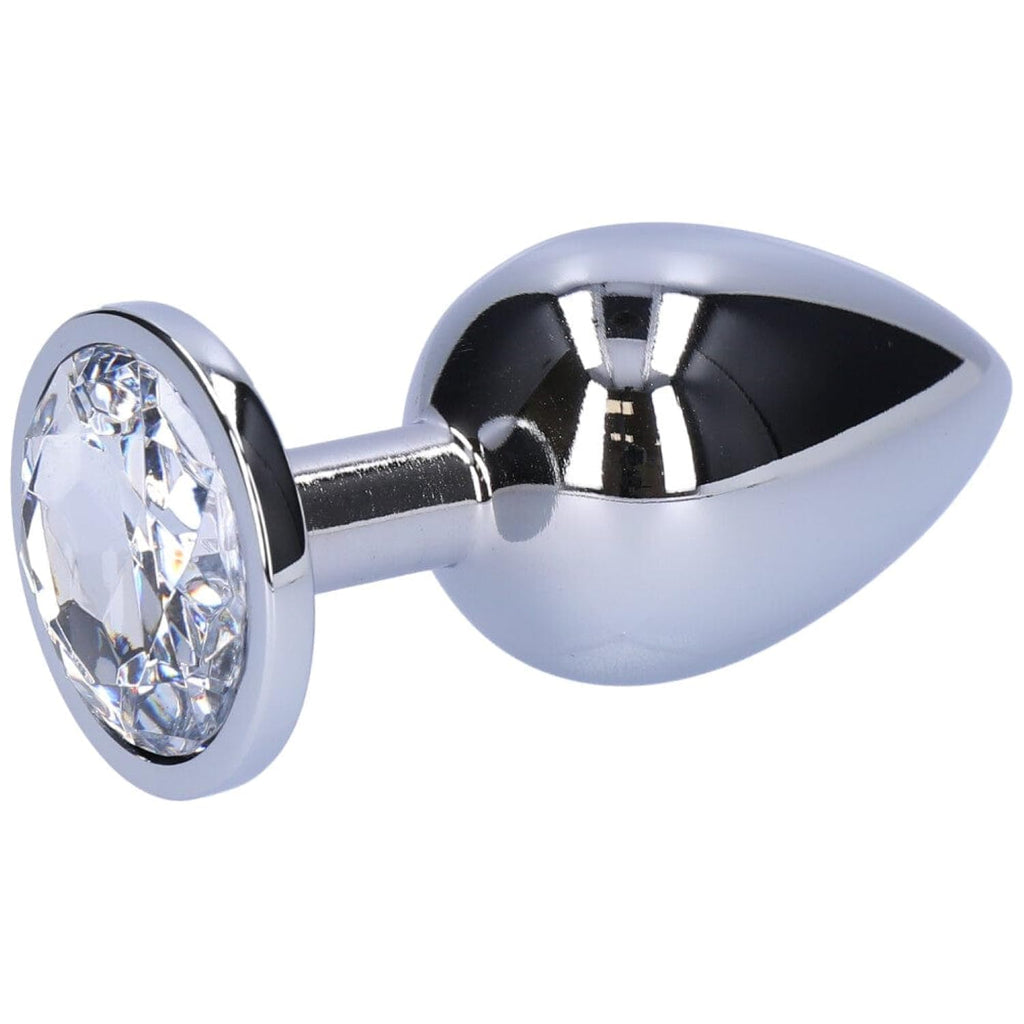 Dark Amour Bejeweled Anal Plug - Small Light Purple Gem Butt Plug for Beginners, Hypoallergenic Metal, Flared Base for Safe Play