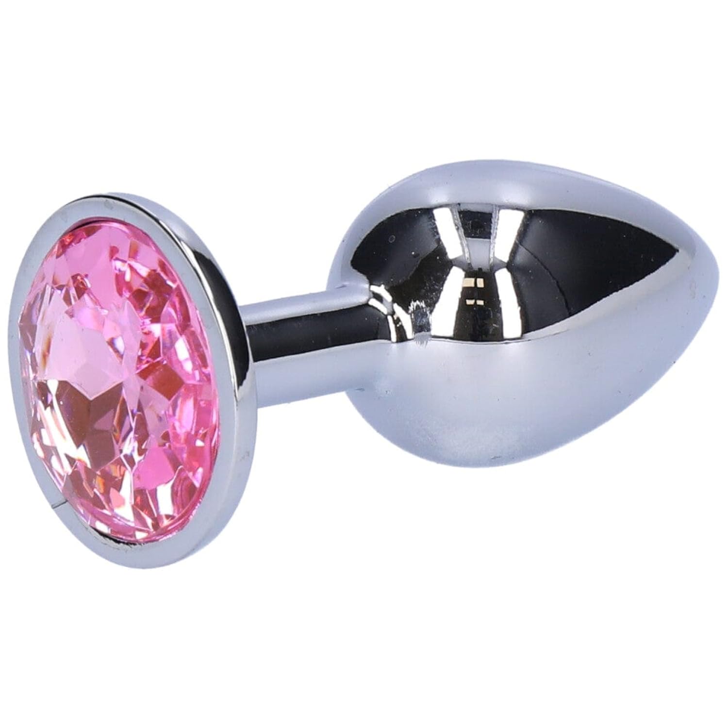 Dark Amour Bejeweled Anal Plug - Small Light Purple Gem Butt Plug for Beginners, Hypoallergenic Metal, Flared Base for Safe Play