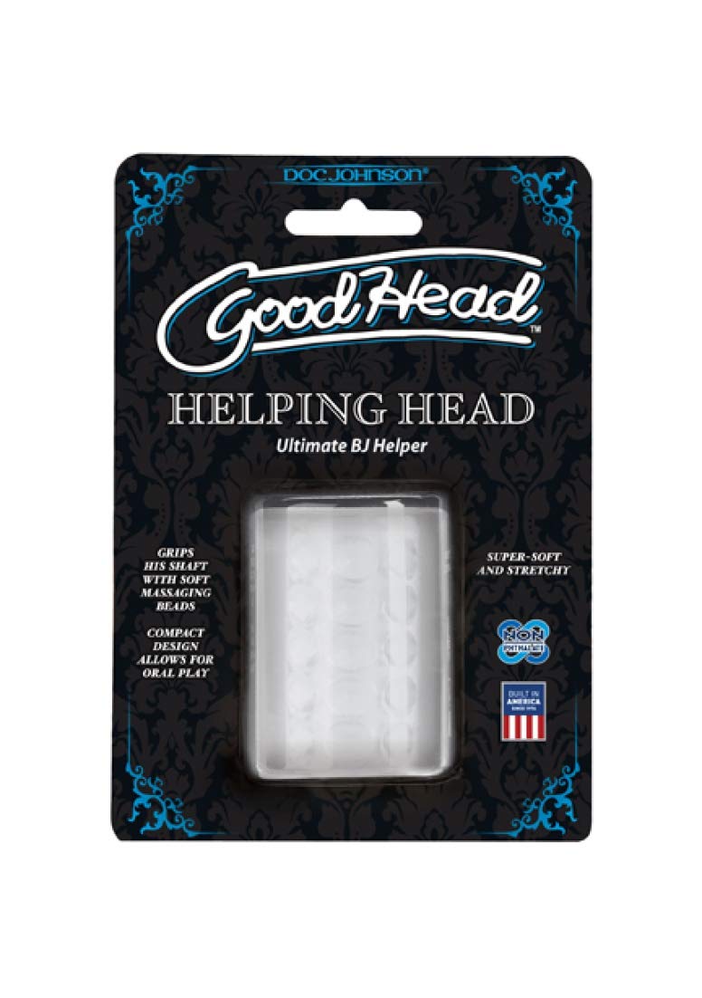 Doc Johnson GoodHead Helping Head ULTRASKYN Stroker - 2.3-Inch Mini Masturbator for Oral Play Enhancement (Frost)