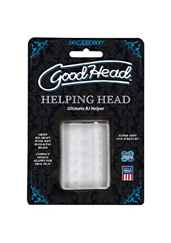 Doc Johnson GoodHead Helping Head ULTRASKYN Stroker - 2.3-Inch Mini Masturbator for Oral Play Enhancement (Frost)