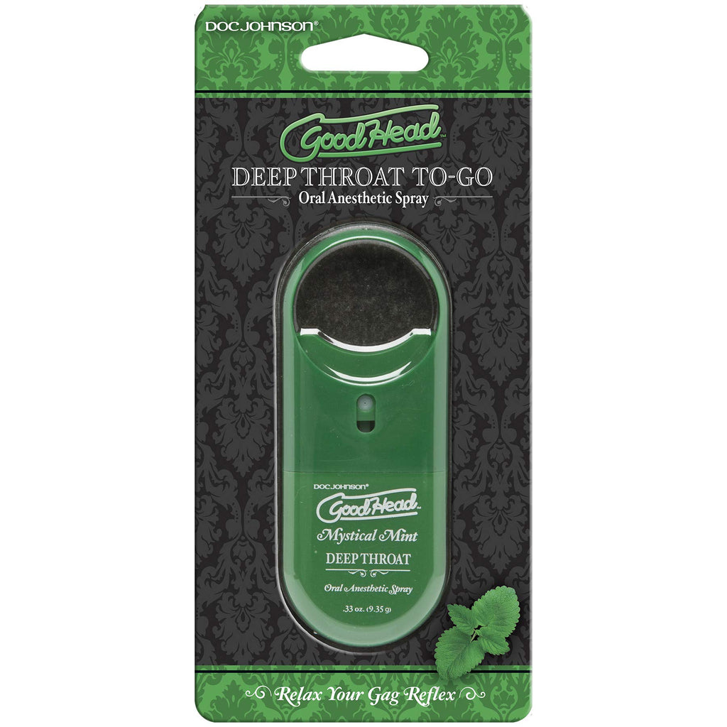 Doc Johnson Goodhead to Go Deep Throat Spray, Mystical Mint, 0.33 Fl Oz Travel Size Oral Anesthetic