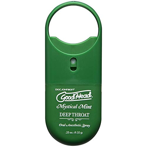 Doc Johnson Goodhead to Go Deep Throat Spray, Mystical Mint, 0.33 Fl Oz Travel Size Oral Anesthetic