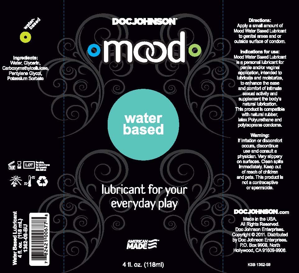 Doc Johnson Mood Water-Based Lube – 4 fl oz Pump Bottle – Non-Staining, Paraben & Sugar Free, Vegan, Toy Safe