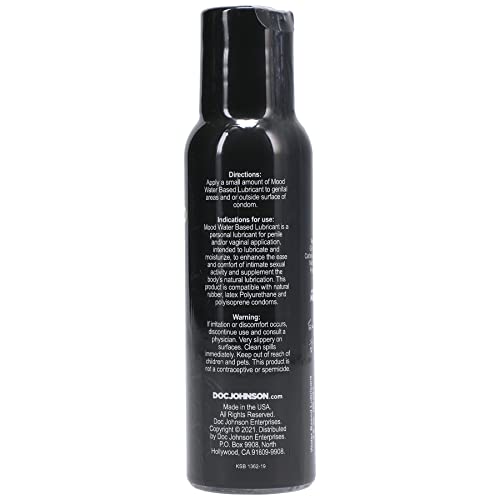 Doc Johnson Mood Water-Based Lubricant 2 fl. oz. – For Everyday Use, Compatible with Condoms and Toys