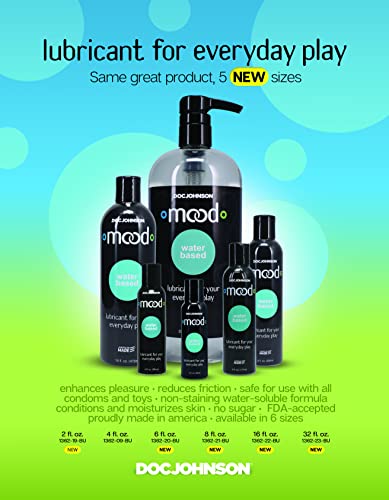 Doc Johnson Mood Water-Based Lubricant 2 fl. oz. – For Everyday Use, Compatible with Condoms and Toys