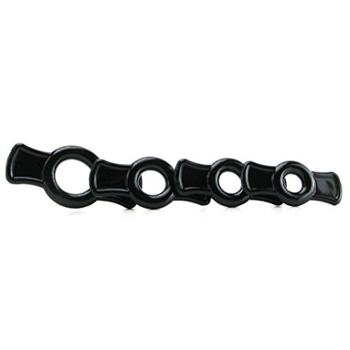 Doc Johnson TitanMen 4-Piece Cock Ring Set – Black TPR with Side Tabs for Firmer Erections