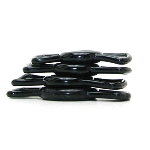 Doc Johnson TitanMen 4-Piece Cock Ring Set – Black TPR with Side Tabs for Firmer Erections