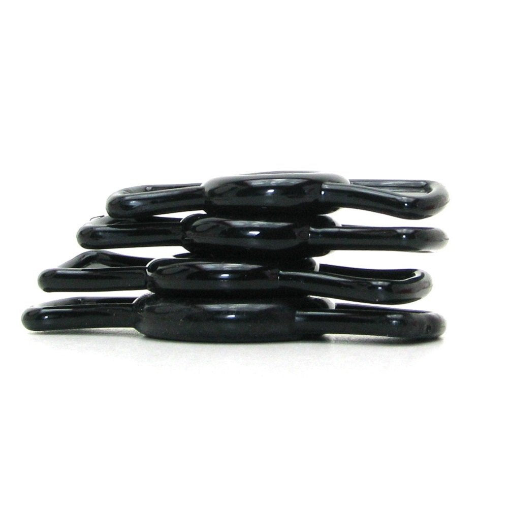 Doc Johnson TitanMen 4-Piece Cock Ring Set – Black TPR with Side Tabs for Firmer Erections