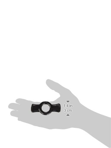 Doc Johnson TitanMen 4-Piece Cock Ring Set – Black TPR with Side Tabs for Firmer Erections