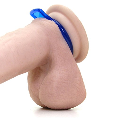 Doc Johnson TitanMen 4-Piece Cock Ring Set – Blue, Phthalate-Free TPR with Side Tabs for Easy Adjustment