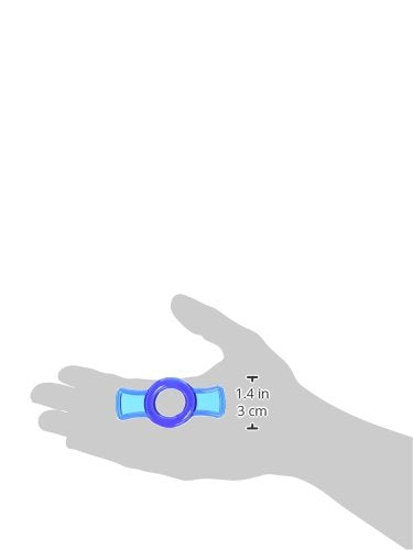 Doc Johnson TitanMen 4-Piece Cock Ring Set – Blue, Phthalate-Free TPR with Side Tabs for Easy Adjustment