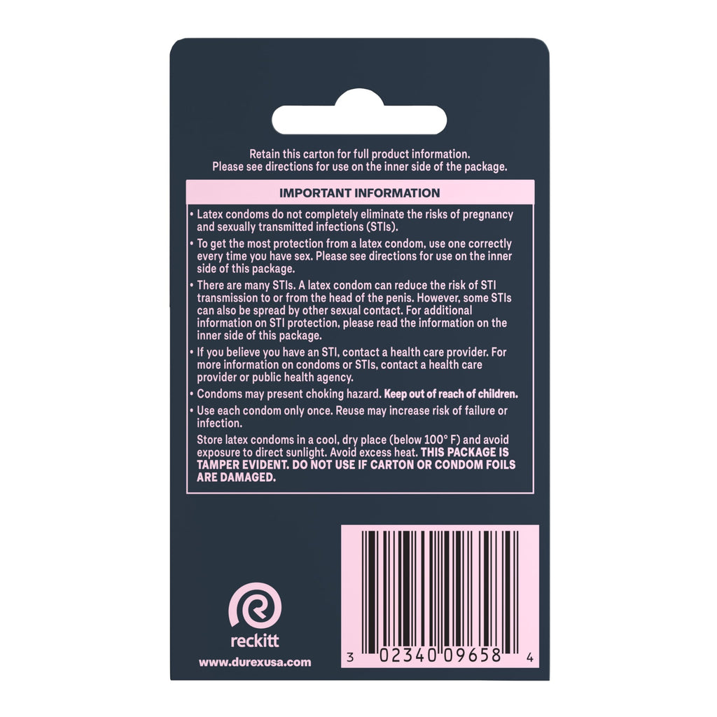 Durex Intense Sensation Dotted Condoms (3 Lubricated Latex Condoms) – Enhanced Sensation with Raised Dots