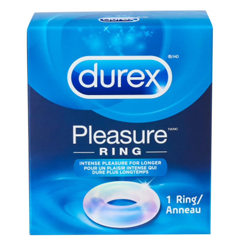 Durex Pleasure Ring – Soft Silicone Penis Ring for Firmer Erections, Reusable & Waterproof (1 ct)