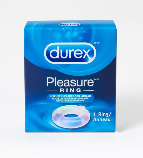 Durex Pleasure Ring – Soft Silicone Penis Ring for Firmer Erections, Reusable & Waterproof (1 ct)