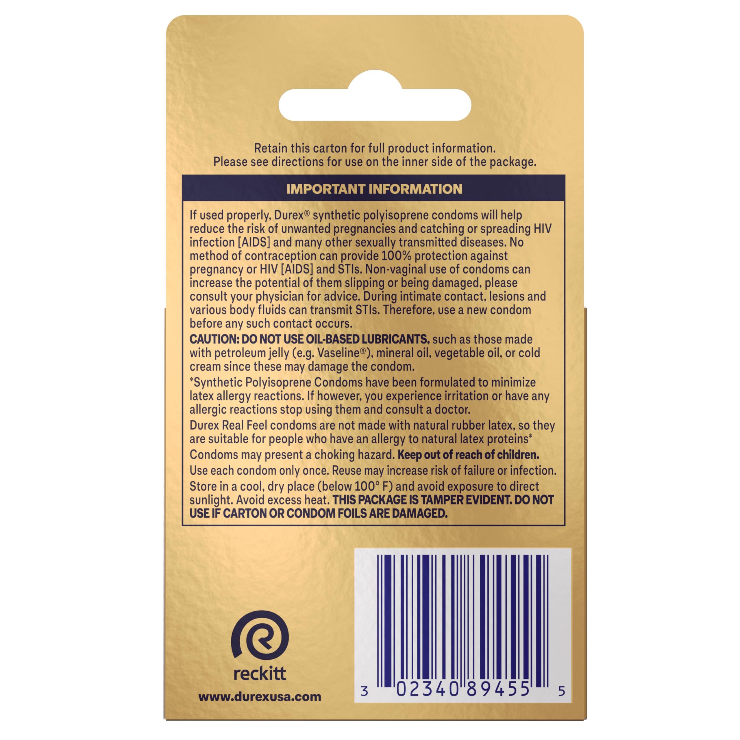 Durex Real Feel Non-Latex Condoms, 3 Count – Ultra-Thin Lubricated Polyisoprene