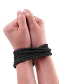 Fetish Fantasy Mini Silk Rope - 6ft Black Polyester Bondage Rope