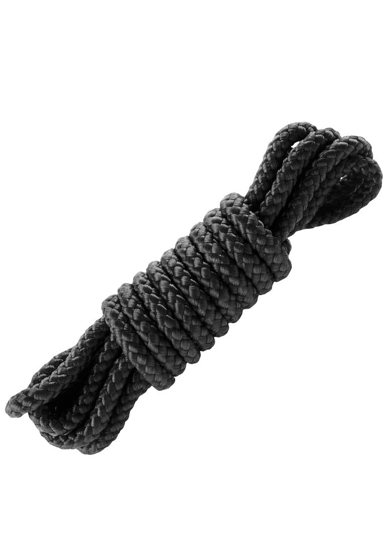 Fetish Fantasy Mini Silk Rope - 6ft Black Polyester Bondage Rope