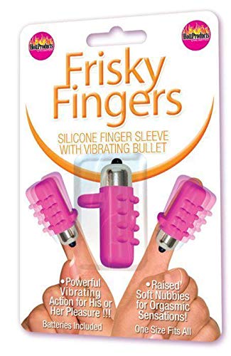Frisky Fingers Textured Silicone Fingertip Vibrating Bullet – Waterproof Mini Bullet Vibrator