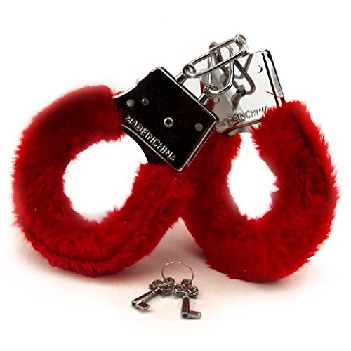 Fuzzy Red Valentine's Handcuffs with Keys – Playful Restraints for Couples