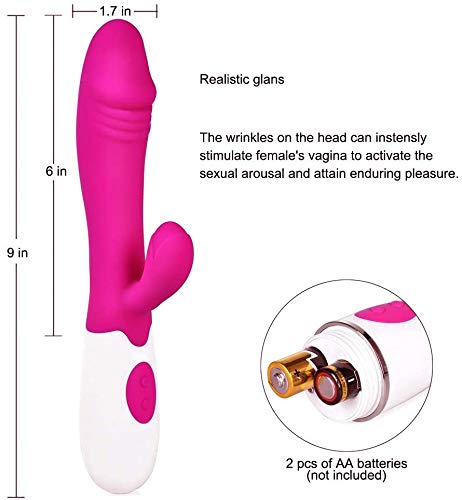 G Spot Rabbit Vibrator for Women – 7 Powerful Vibrations, Rechargeable Silicone Massager with Clitoral and Anal Stimulation