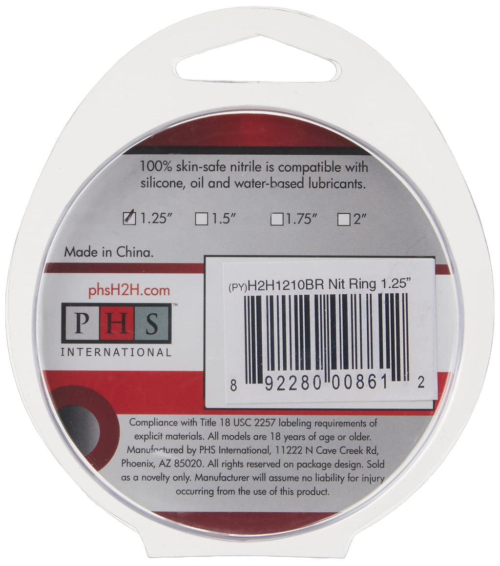Heart 2 Heart Nitrile Cock Ring in Brick – Skin Safe, Non-Porous, 1.75 Inch