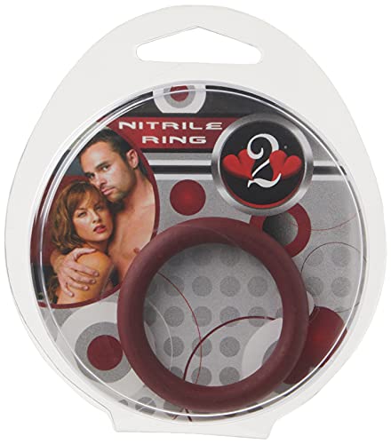 Heart 2 Heart Nitrile Cock Ring in Brick – Skin Safe, Non-Porous, 1.75 Inch