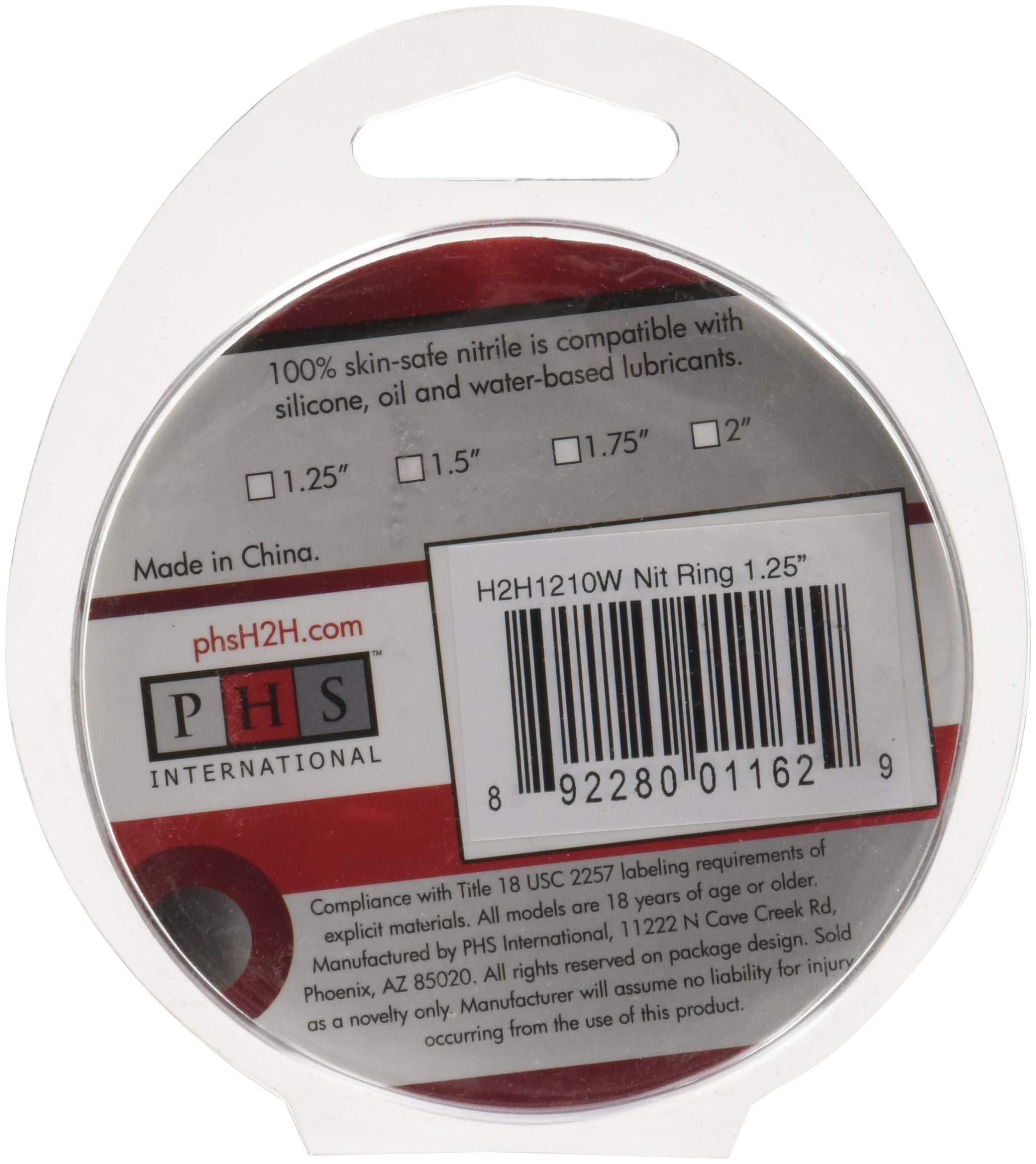Heart 2 Heart Nitrile Cock Ring – White, 1.75 Inch, Skin Safe & Non-Porous