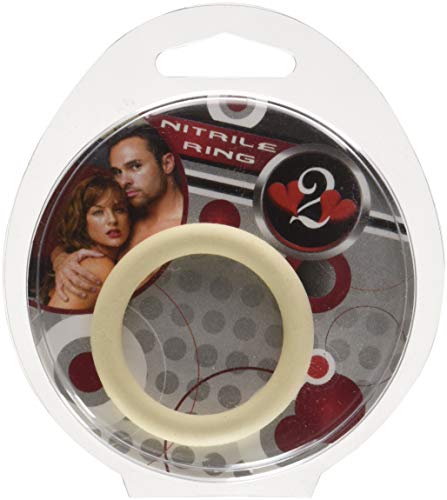 Heart 2 Heart Nitrile Cock Ring – White, 1.75 Inch, Skin Safe & Non-Porous