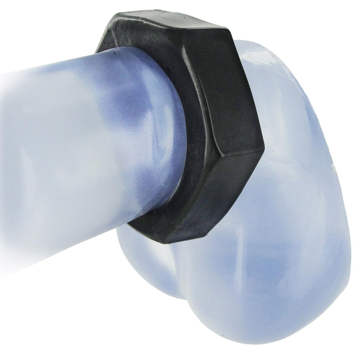 HexNut Cock Ring by Trinity Vibes - Black Waterproof Stretchy Penis Ring