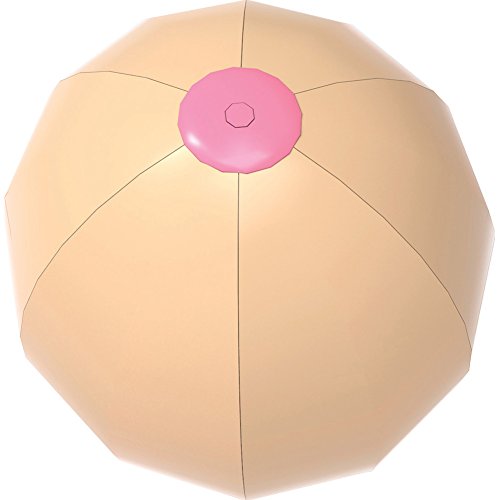 Hott Products Big Boobie Beach Ball – 24-Inch Pink & Flesh Novelty Beach Ball for Fun in the Sun