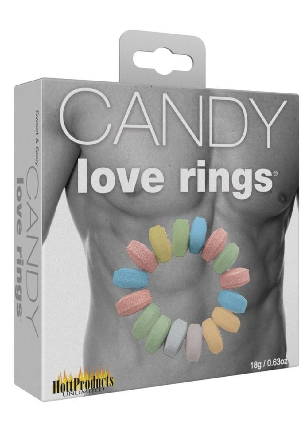 Hott Products Candy Cock Ring – 3 Count, Flavored with Candies