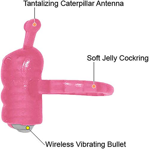 Hott Products Coochy Caterpillar Vibrator, Magenta – Waterproof with Vibrating Antennae