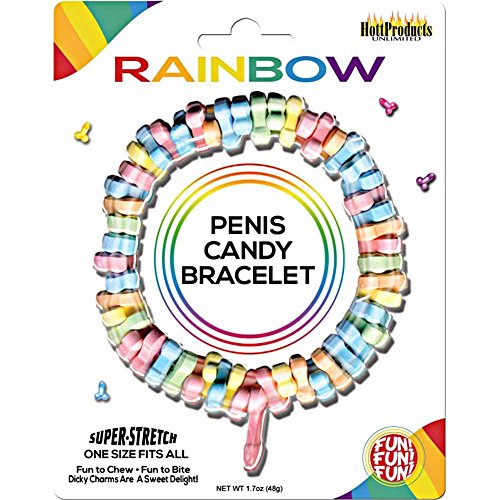 Hott Products D*CKY Charms Bracelet 8-Pack – Novelty Penis-Shaped Candy Bracelets