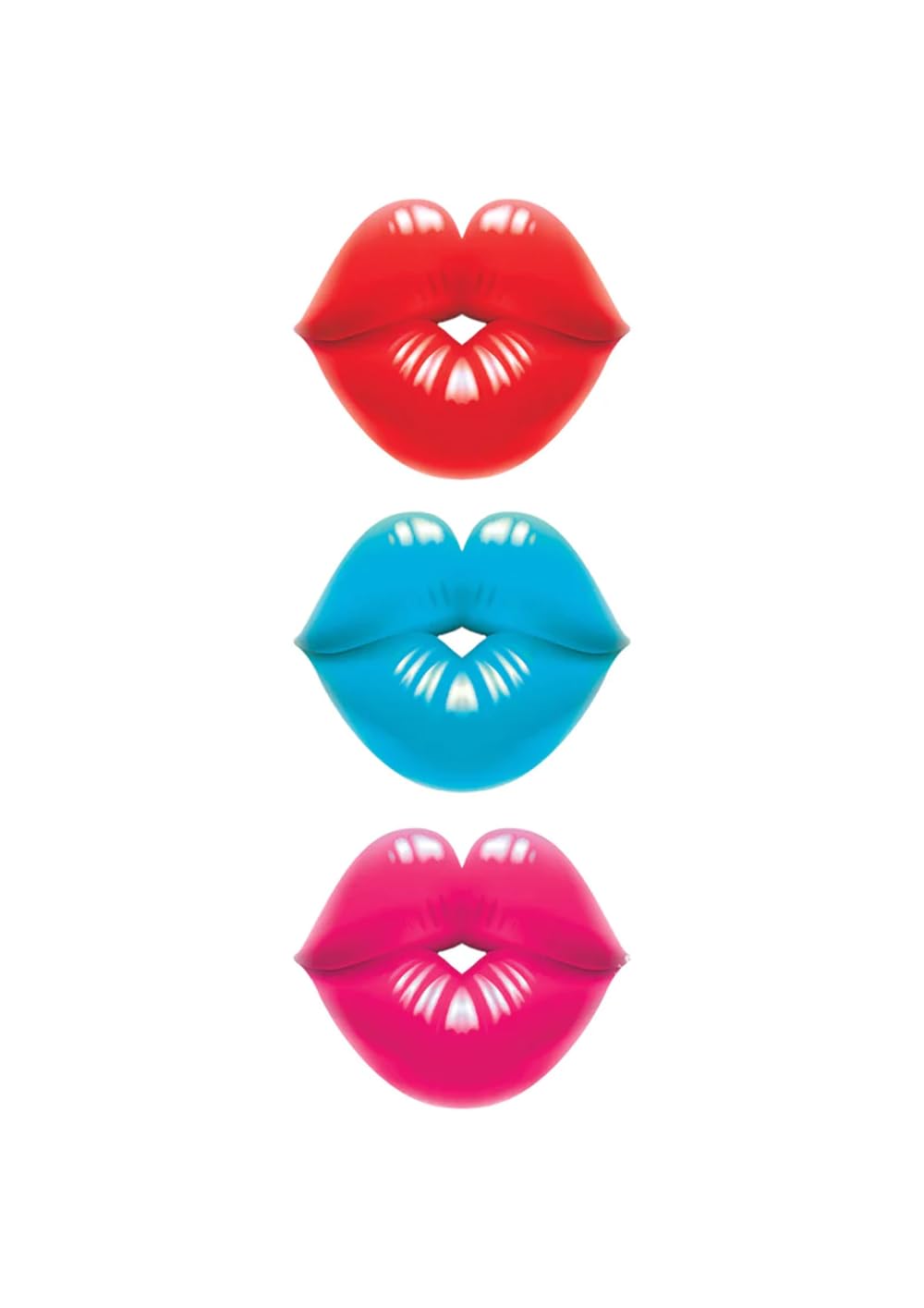 Hott Products Dick Lips Edible Gummy Cock Rings – 3-Pack Strawberry, Blueberry & Cherry (3.17 oz)