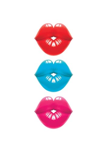 Hott Products Dick Lips Edible Gummy Cock Rings – 3-Pack Strawberry, Blueberry & Cherry (3.17 oz)