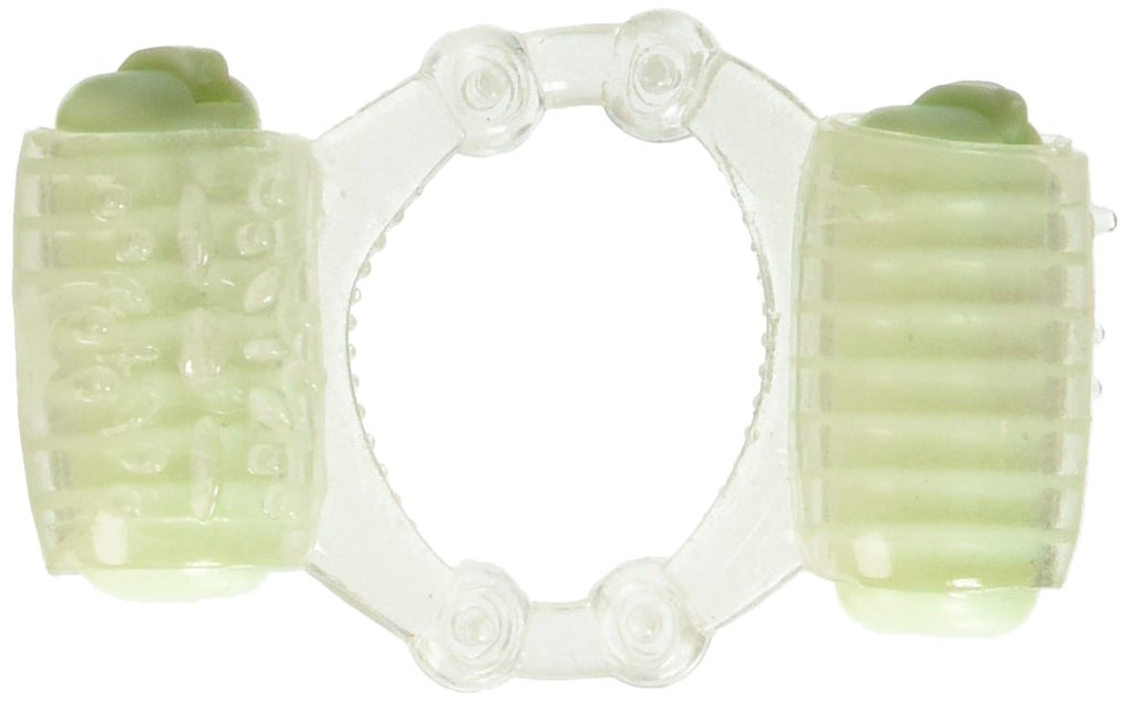 Hott Products Double Dinger Night Rider – Dual Motor Glow-in-the-Dark Cock Ring