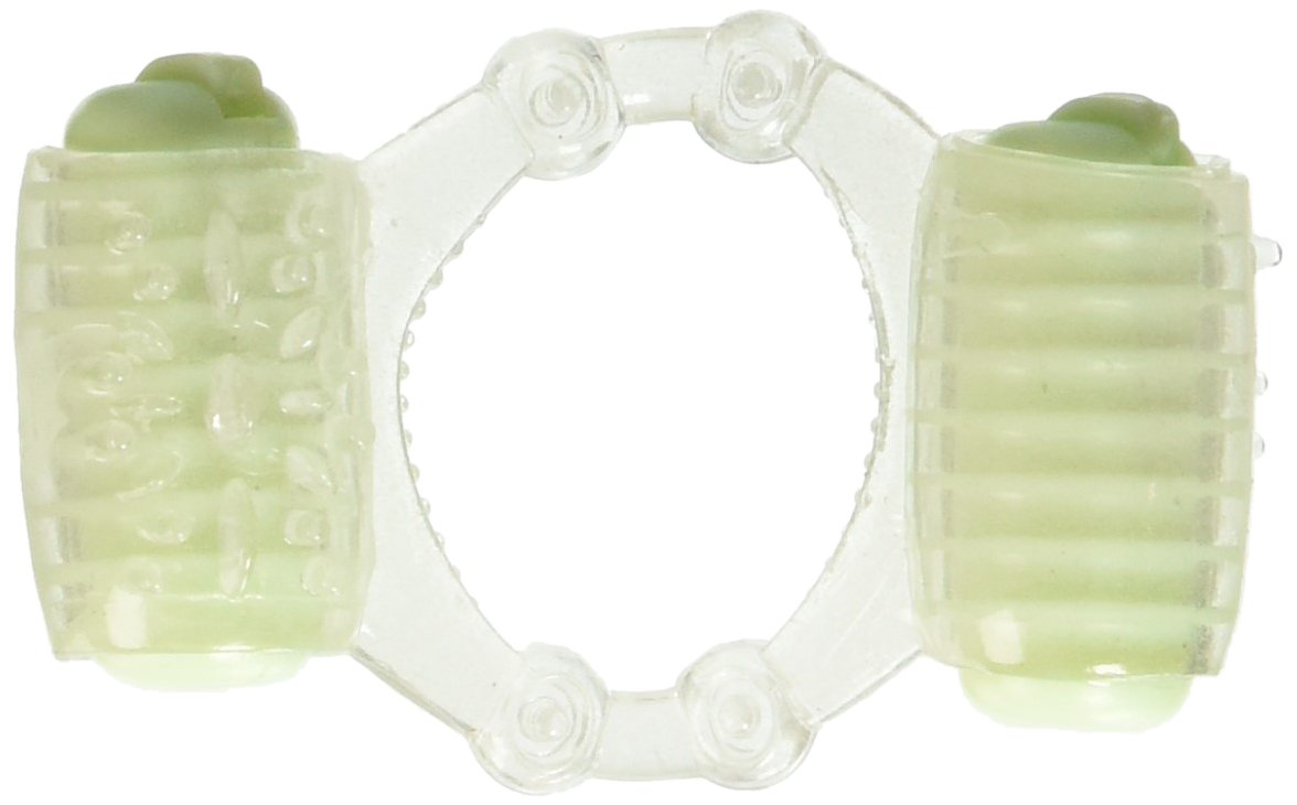 Hott Products Double Dinger Night Rider – Dual Motor Glow-in-the-Dark Cock Ring