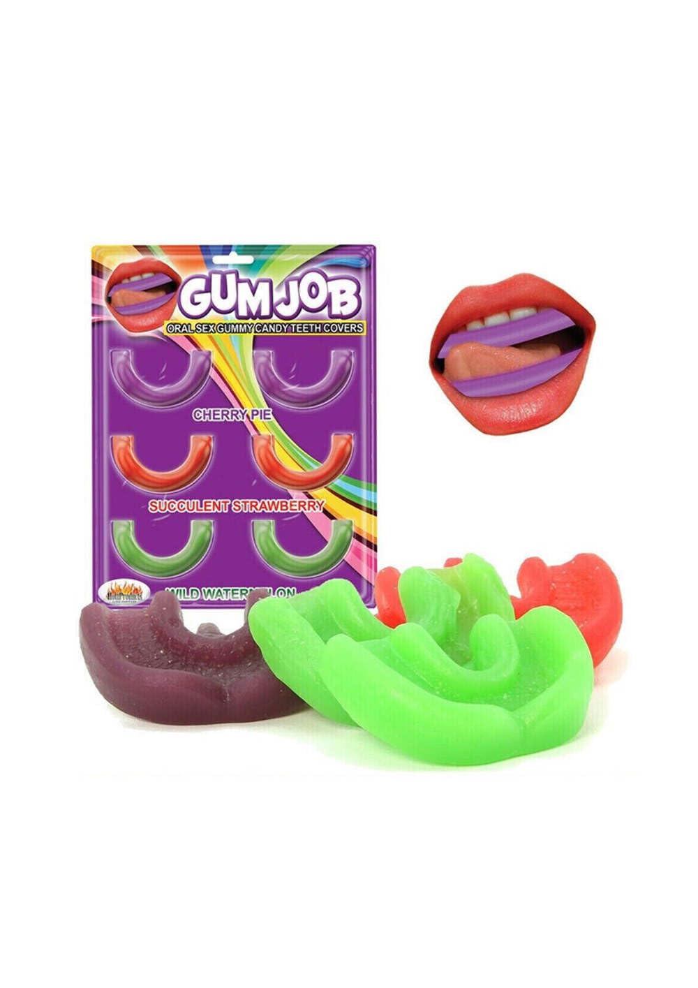 Hott Products Gum Job Oral Sex Candy Teeth Covers – 6 Count Flavored Candy Teeth Covers