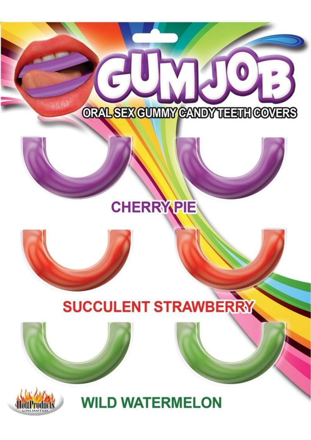 Hott Products Gum Job Oral Sex Candy Teeth Covers – 6 Count Flavored Candy Teeth Covers