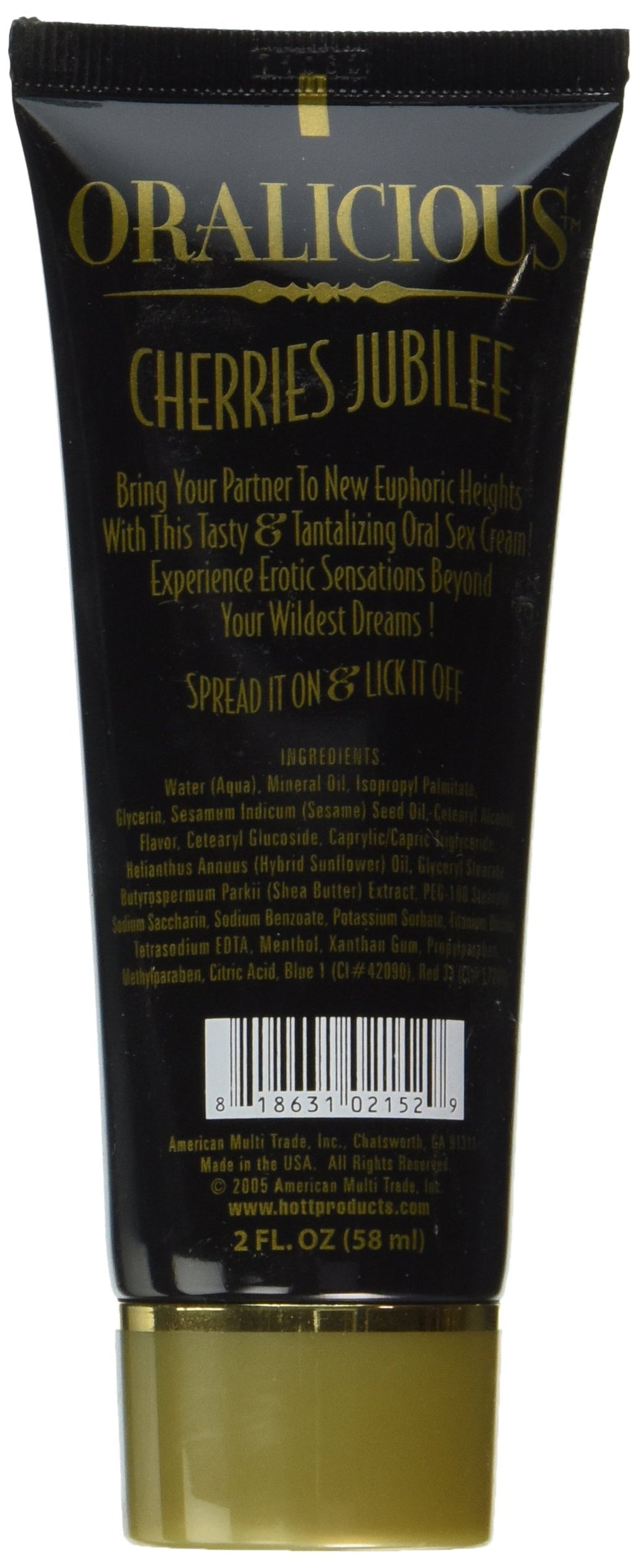Hott Products Oralicious Oral Sex Cream - Cherries Jubilee, 2 oz
