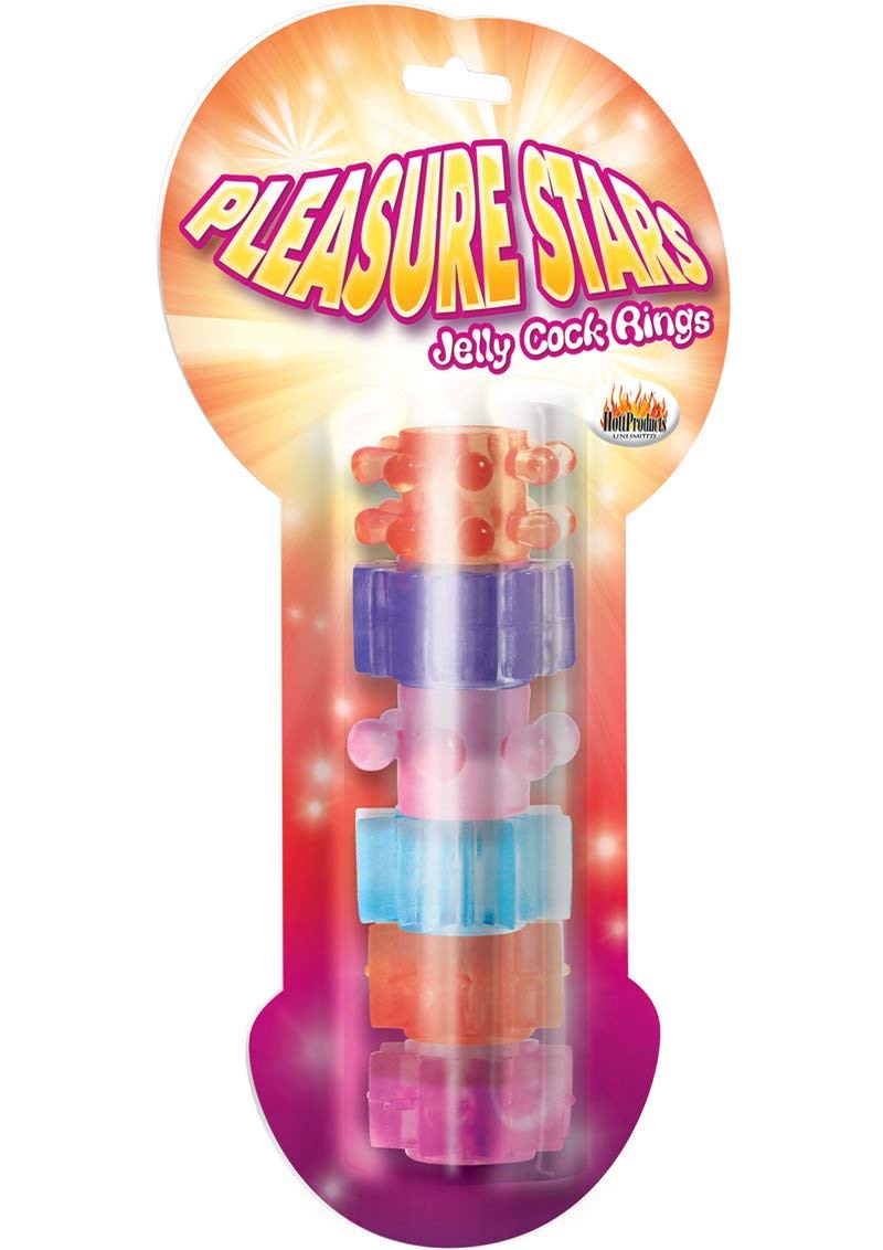 Hott Products Pleasure Star Penis Rings – Clear Silicone Rings for Comfort and Support