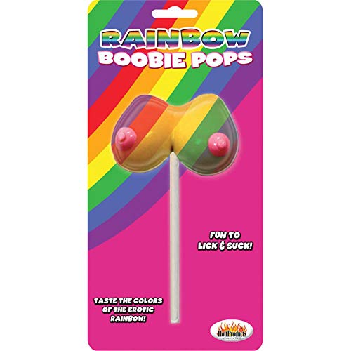 Hott Products Rainbow Boobie Pops – Fruity Novelty Lollipop, 1.06 oz