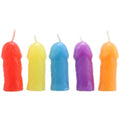 Hott Products Rainbow Pecker Party Candles (5-Piece) - 4 oz Novelty Candles for Adult Fun